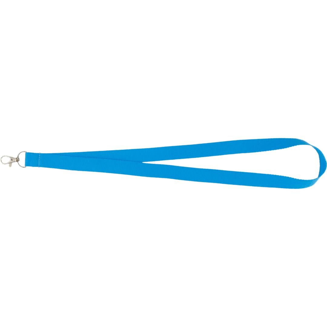Neon recycled lanyard Blue front
