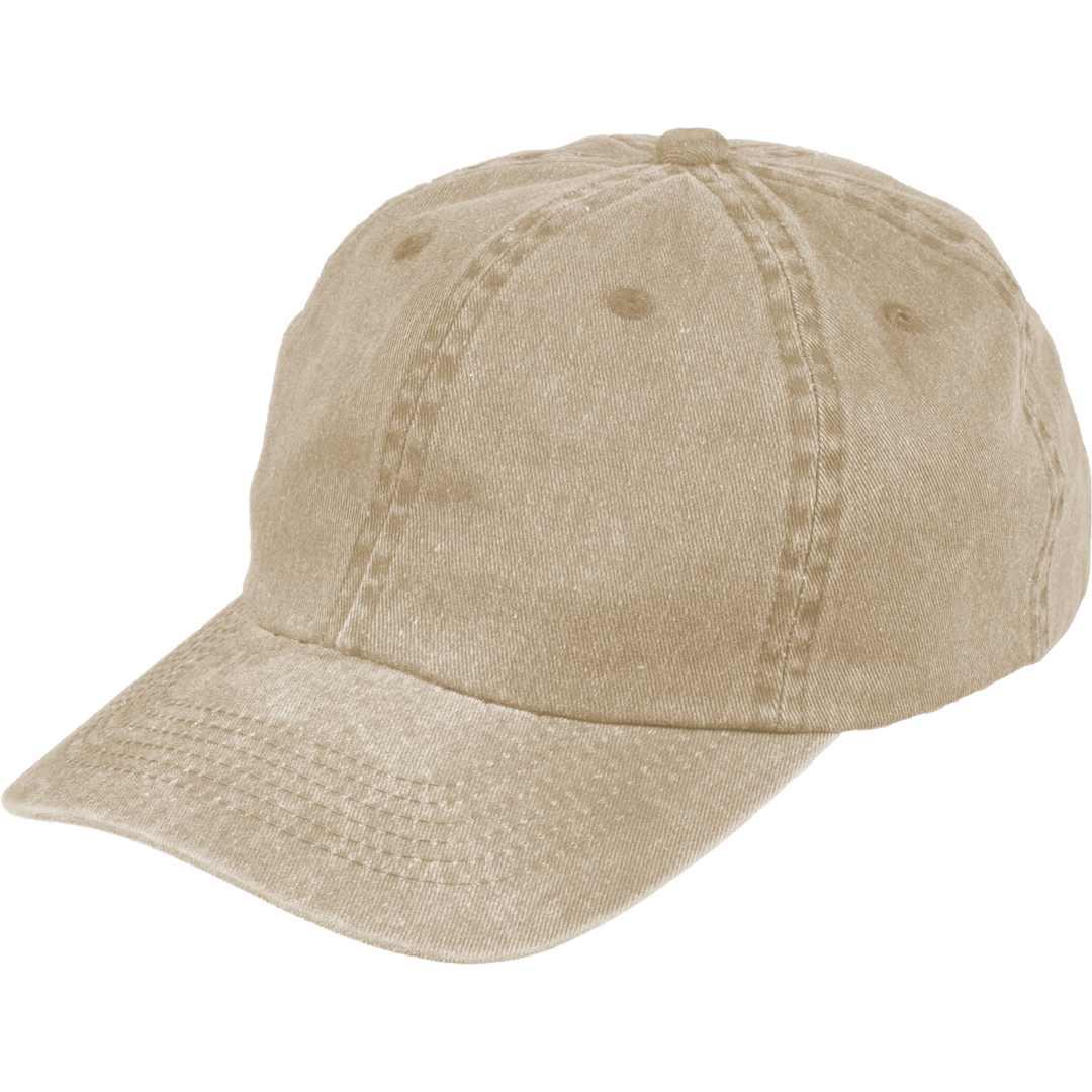 Recycled cotton washed 6 panel dad ballcap - unisex Khaki miniatura 3