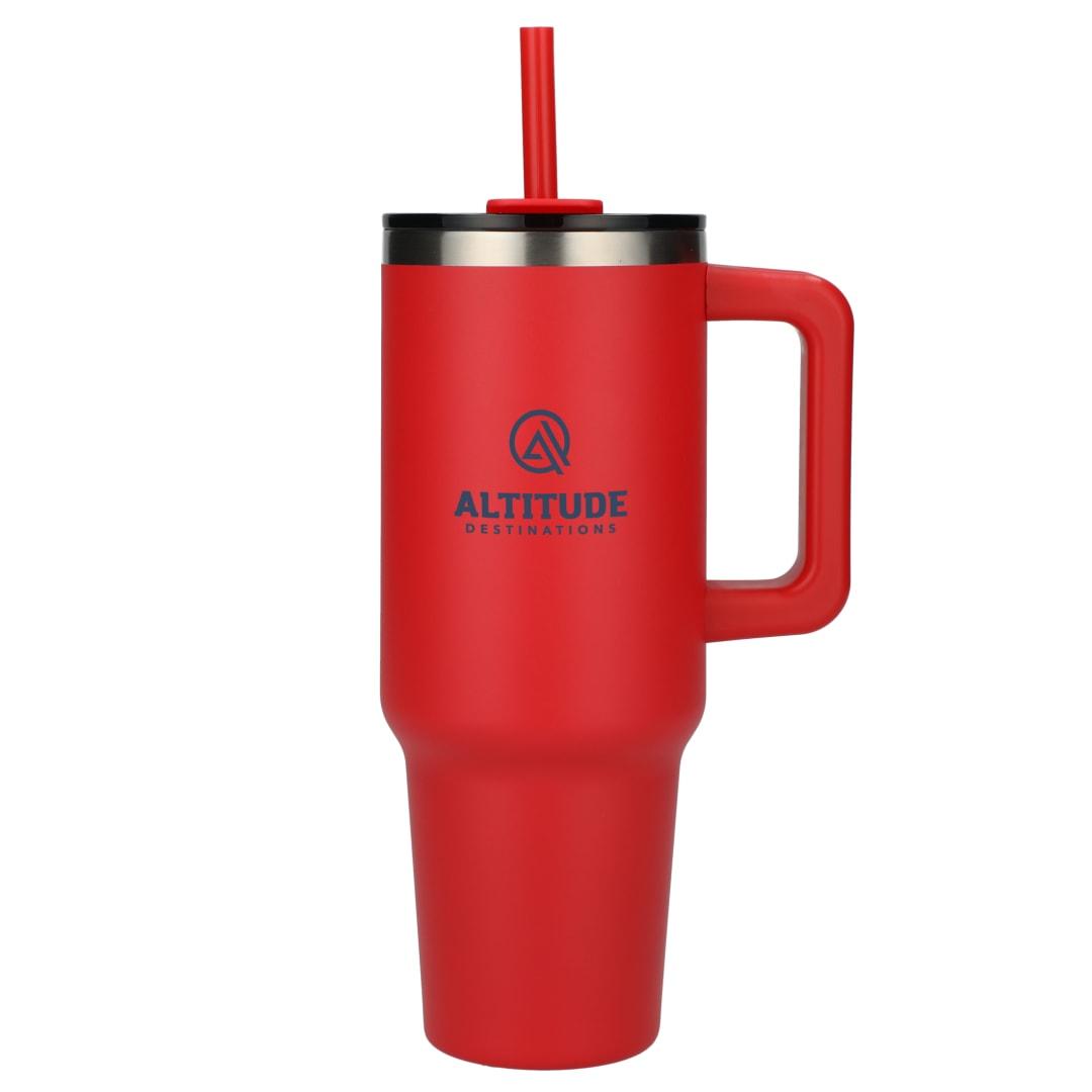 Pinnacle recycled travel tumbler with straw 40oz Black miniatura 43