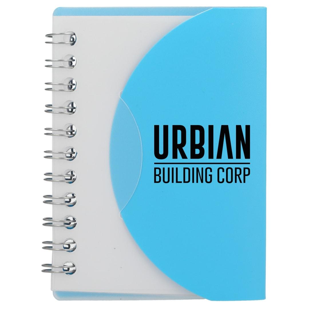 Fsc® recycled 3.4 x 4.5 post spiral notebook Blue miniatura 8