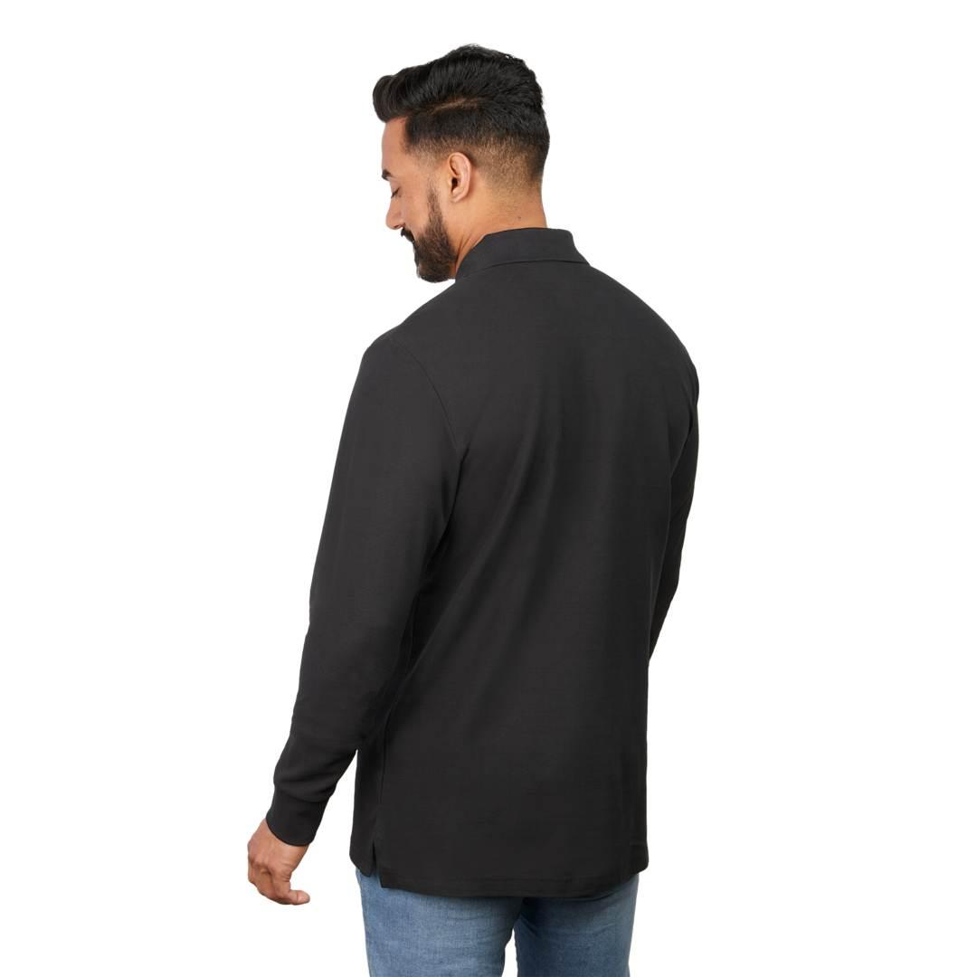 Palo long sleeve 100% cotton pique polo - mens Navy Blue miniatura 16