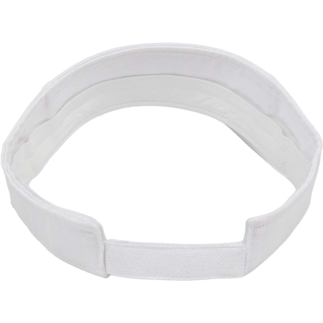 Recycled cotton twill visor - unisex White miniatura 4