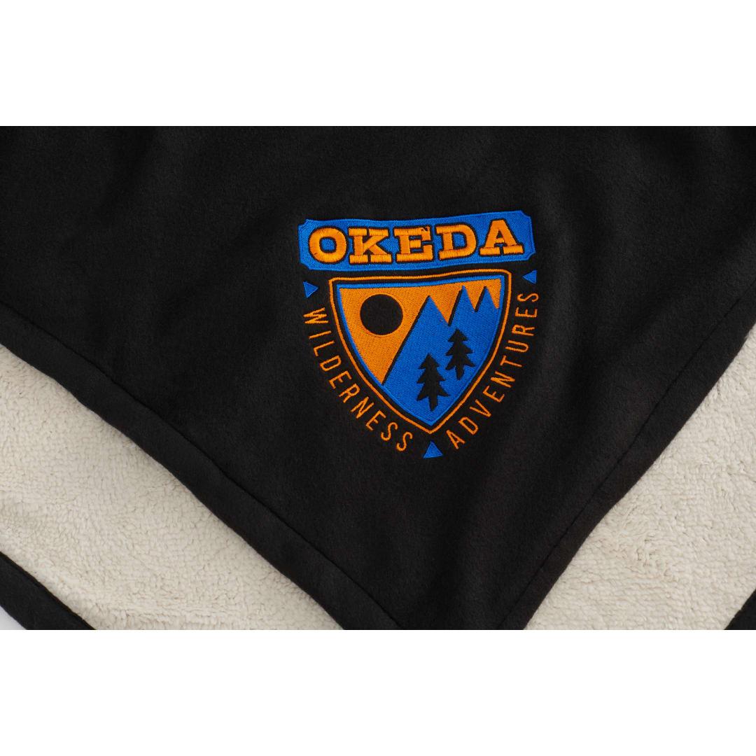 Fleece-sherpa blanket Navy Blue miniatura 7