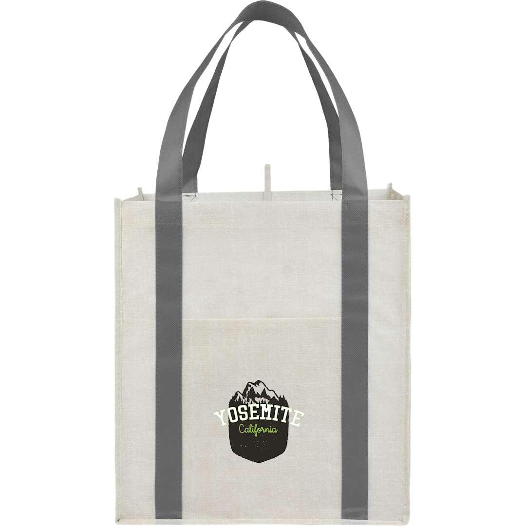 Neptune recycled non-woven grocery tote Black miniatura 15
