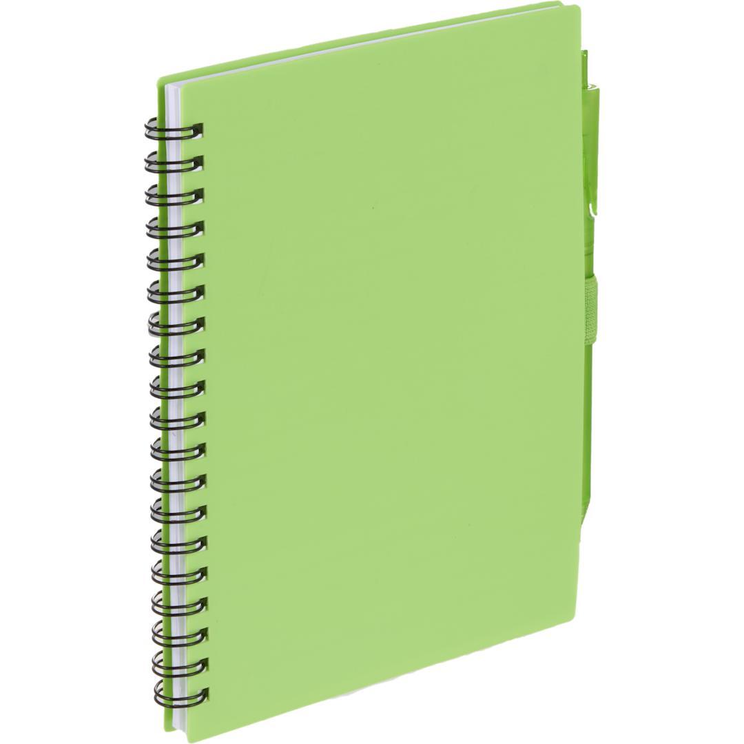 Fsc® recycled 5.5 x 7 spiral notebook w/ rpet pe Black miniatura 15