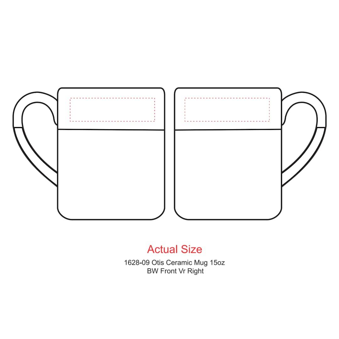 Otis ceramic mug 15oz Grey front