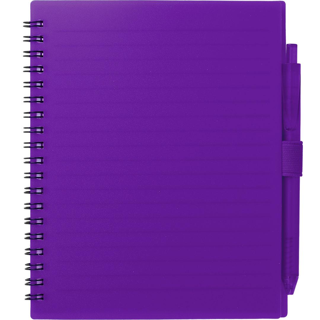 Fsc® recycled 5.5 x 7 spiral notebook w/ rpet pe Black miniatura 22