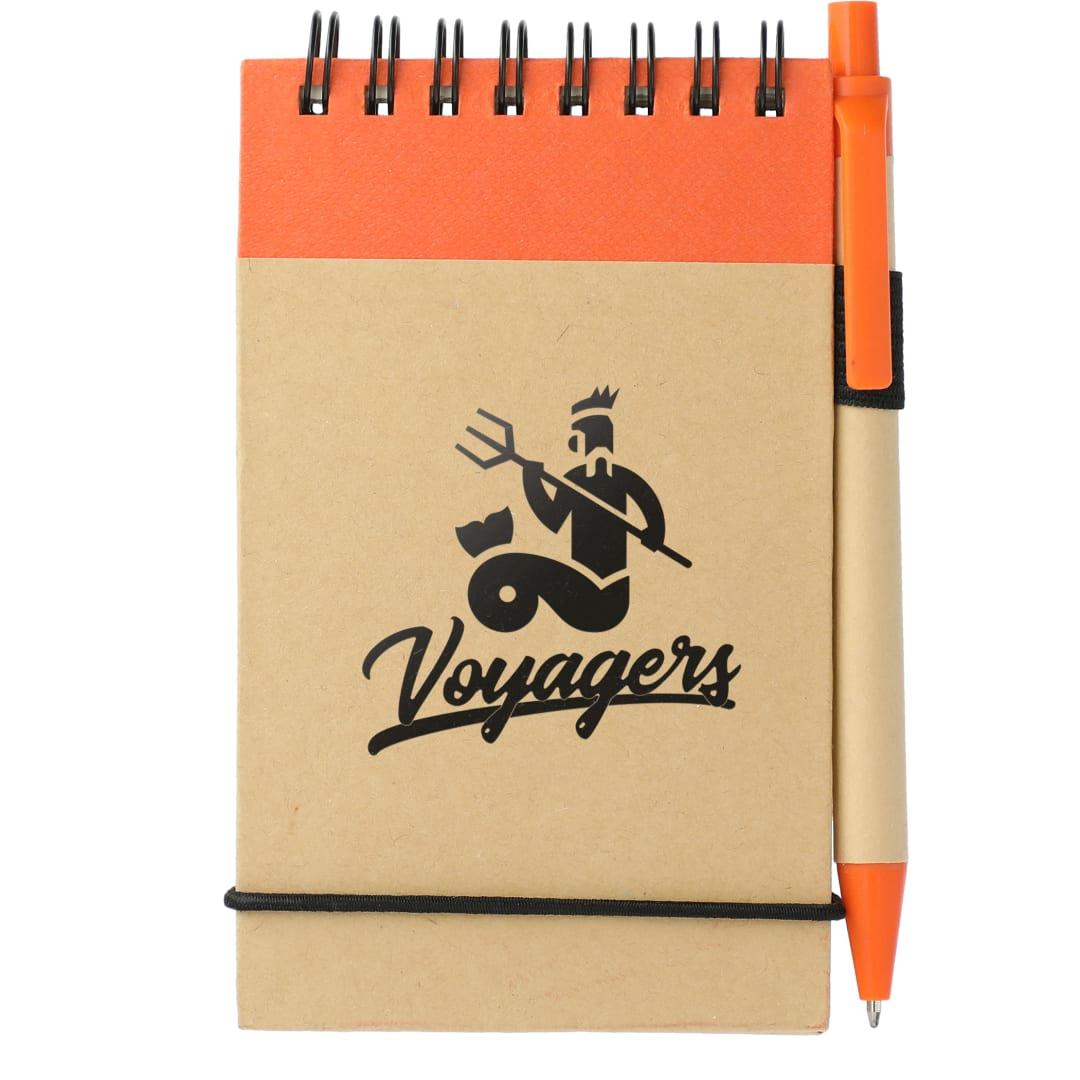 Fsc® mix 5 x 3 recycled jotter with pen Natural miniatura 25