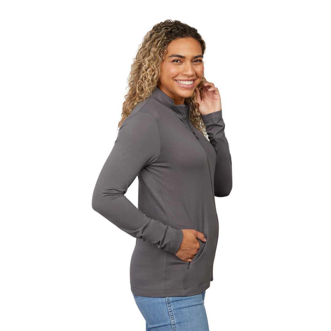 Izu everything performance eco full zip - womens Navy Blue miniatura 16