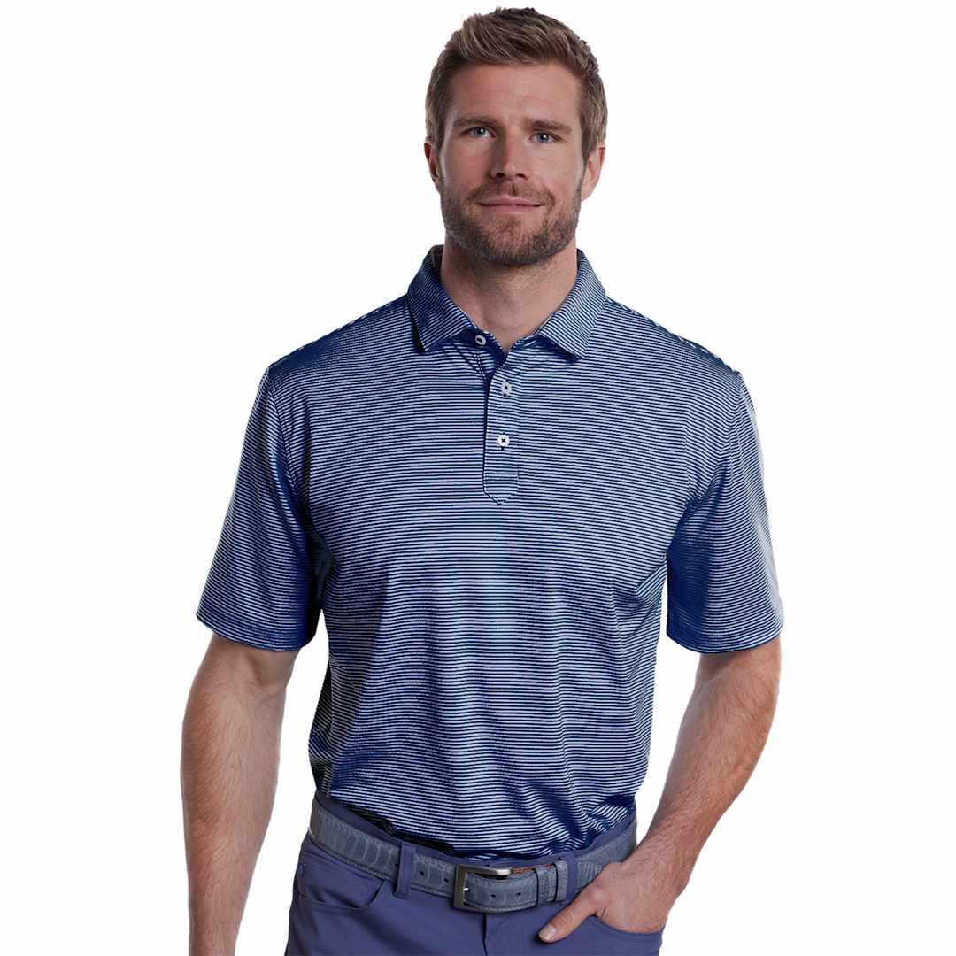 Stitch® atlantic stripe polo shirt - mens Blue miniatura 14