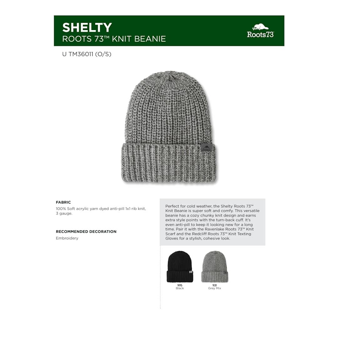 Unisex shelty roots73 knit beanie Grey miniatura 4