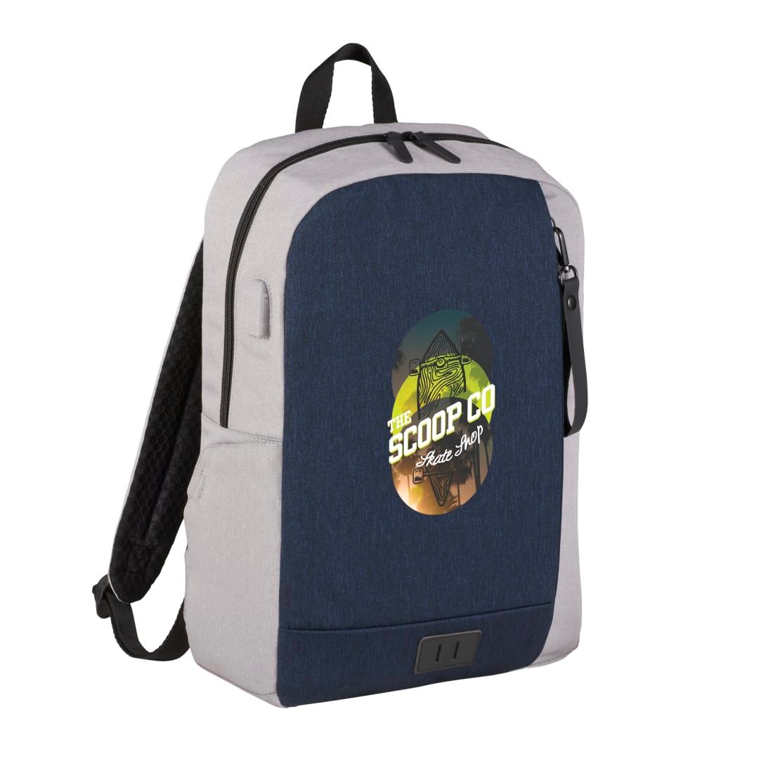 Nbn whitby slim 15 computer backpack w/ usb port Navy Blue miniatura 17