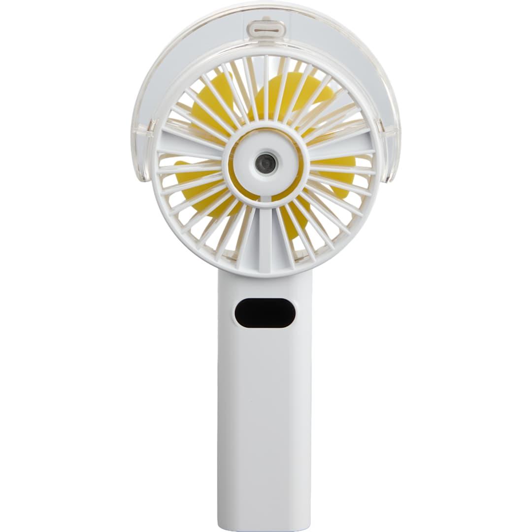 Rechargeable portable led fan with water mist Black miniatura 34