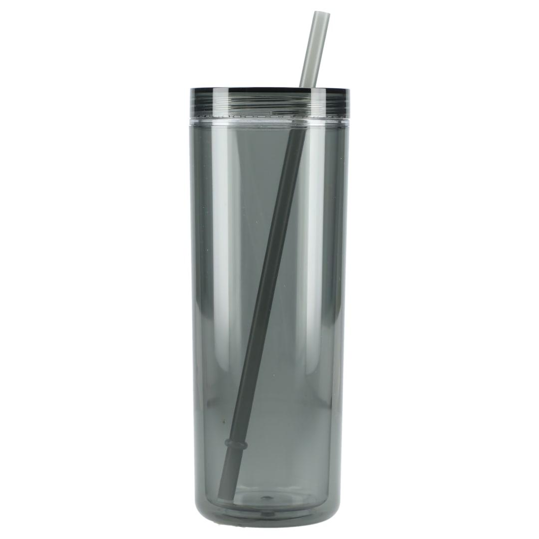 Chroma recycled acrylic straw tumbler 16oz Black miniatura 9