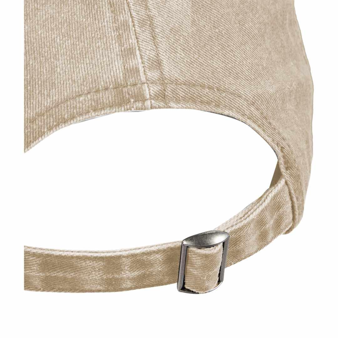 Recycled cotton washed 6 panel dad ballcap - unisex Khaki miniatura 5