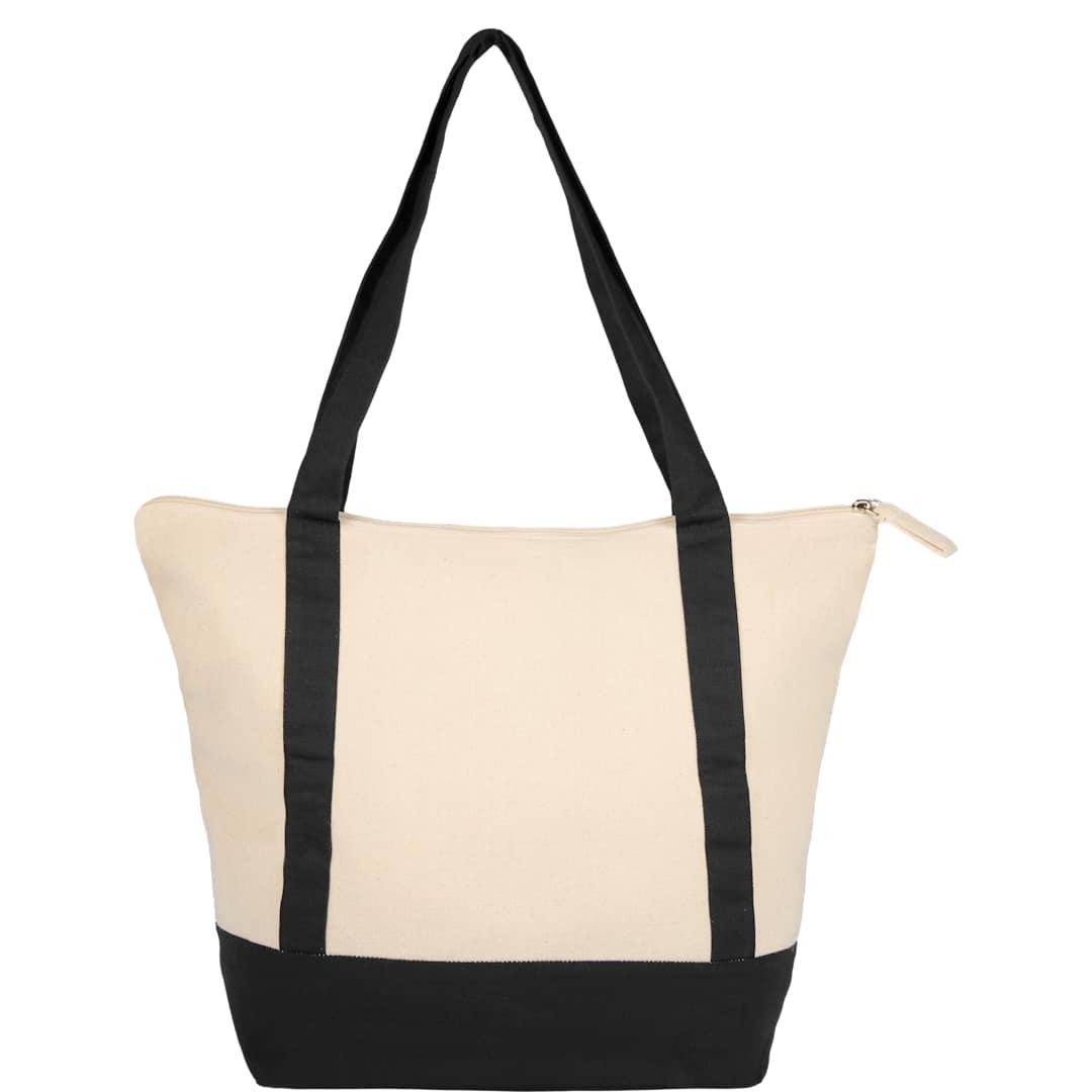 Isle 8oz organic cotton zippered tote Natural miniatura 4