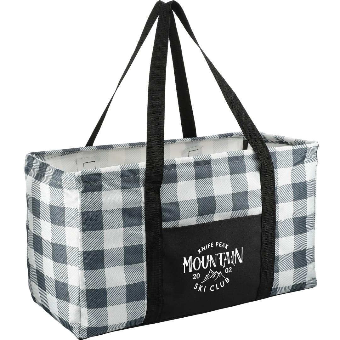 Buffalo plaid utility tote Red miniatura 13