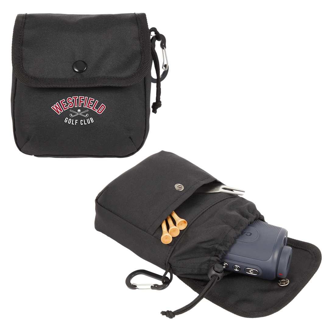 Mini snap pocket charm Black front