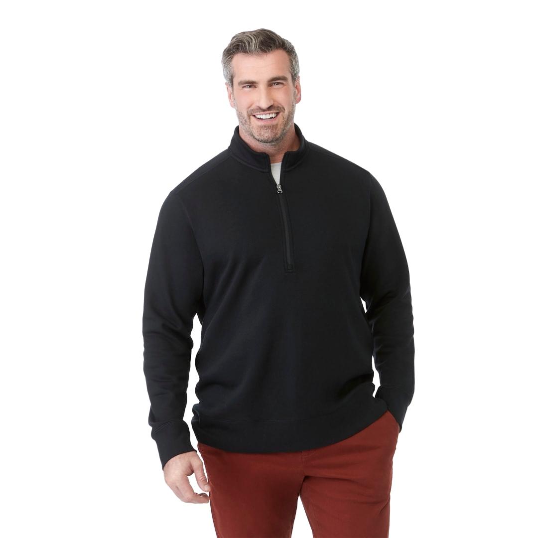 Mens dayton fleece half zip Black miniatura 24