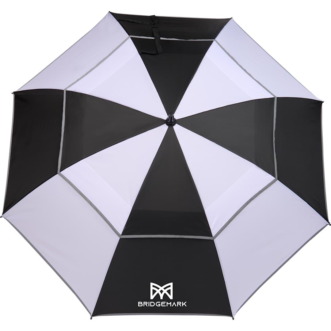 62 Rpet golf umbrella w/ reflective trim Black miniatura 11