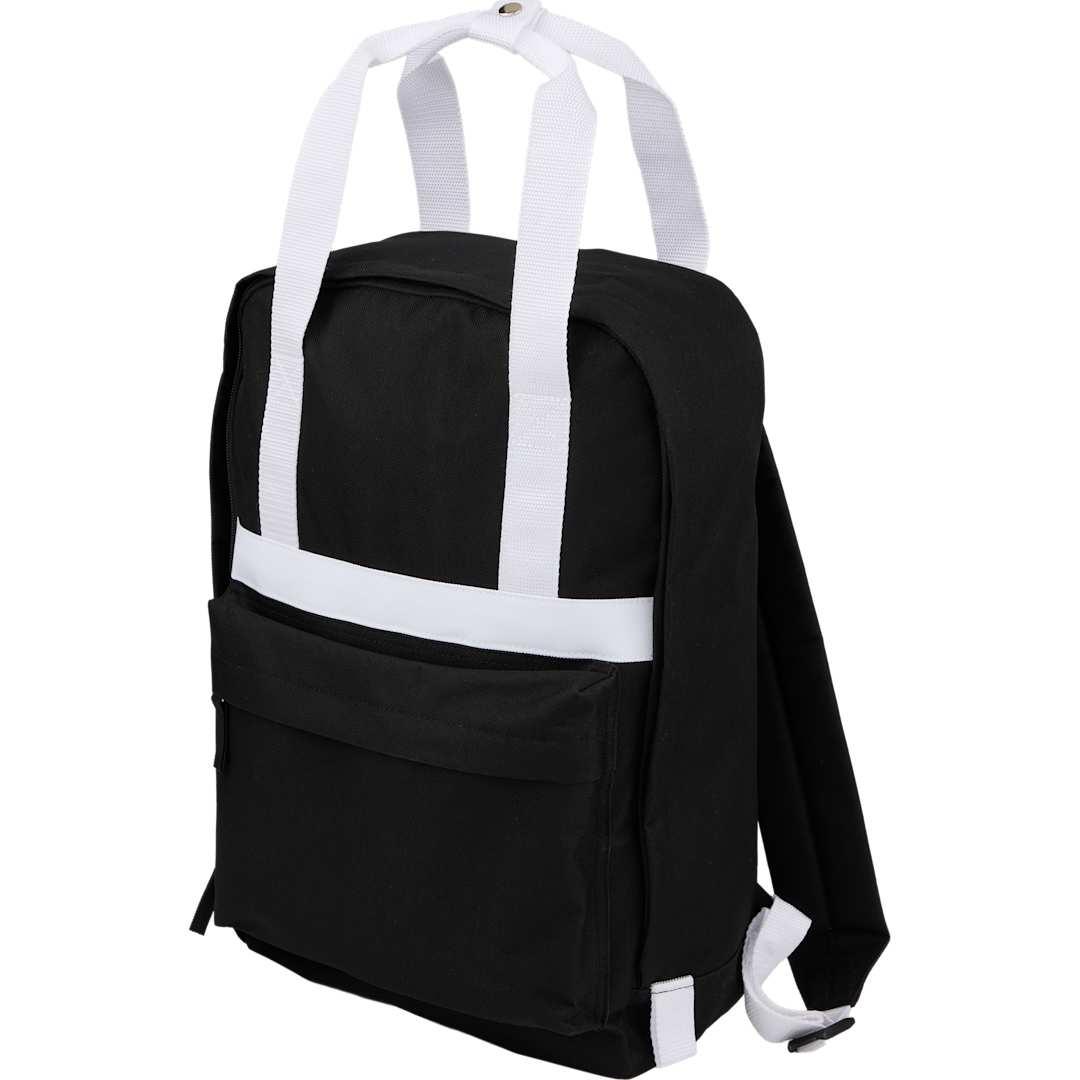 Varsity recycled backpack Black front
