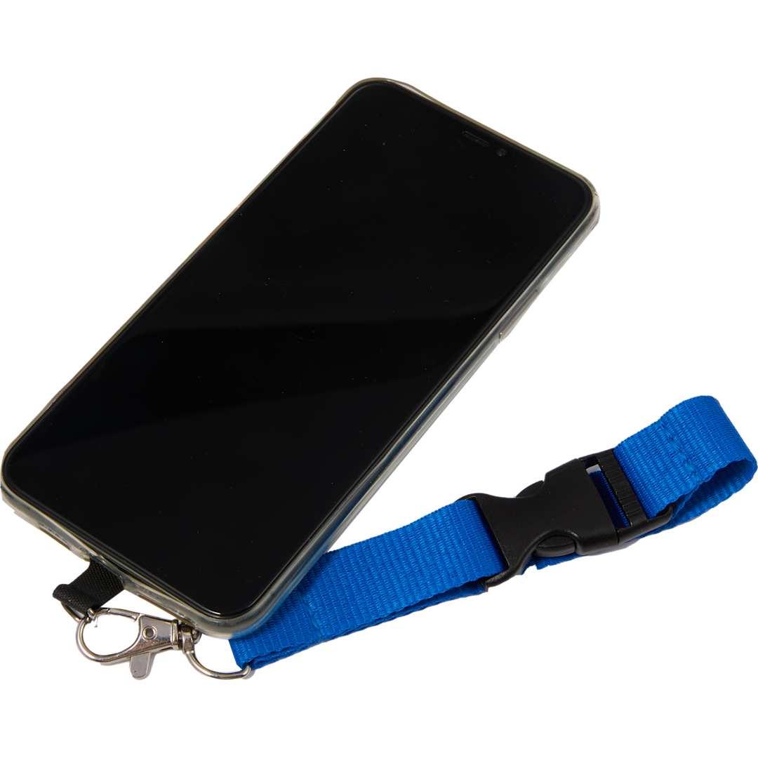 Adjustable recycled phone lanyard Black miniatura 20