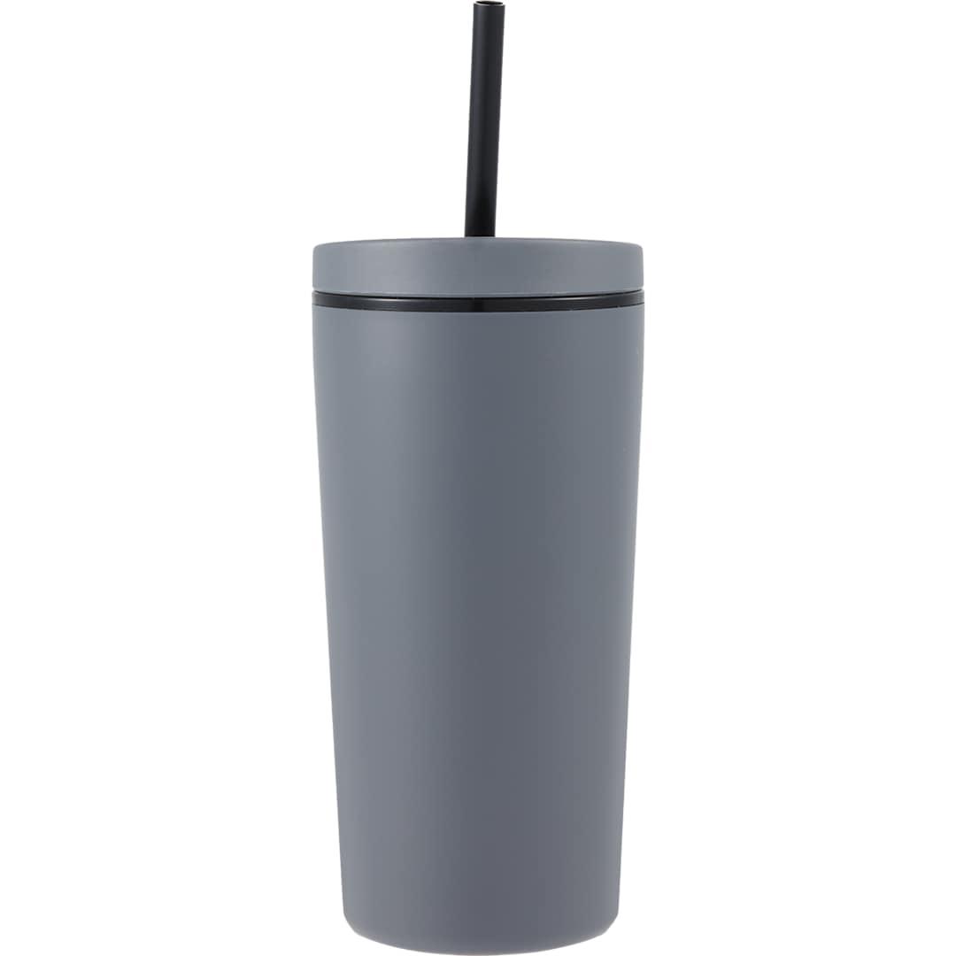 Santino recycled tumbler w/ dual function lid 16oz Black miniatura 18