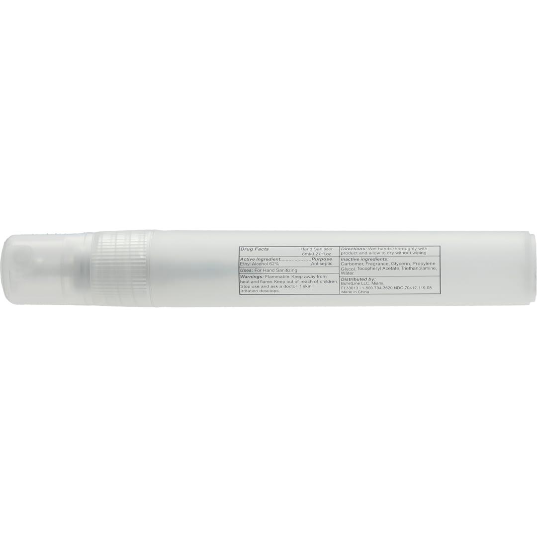 0.27Oz pen sprayer sanitizer with 62% alcohol Clear front
