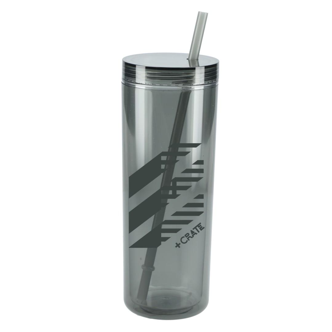 Chroma recycled acrylic straw tumbler 16oz Black miniatura 10