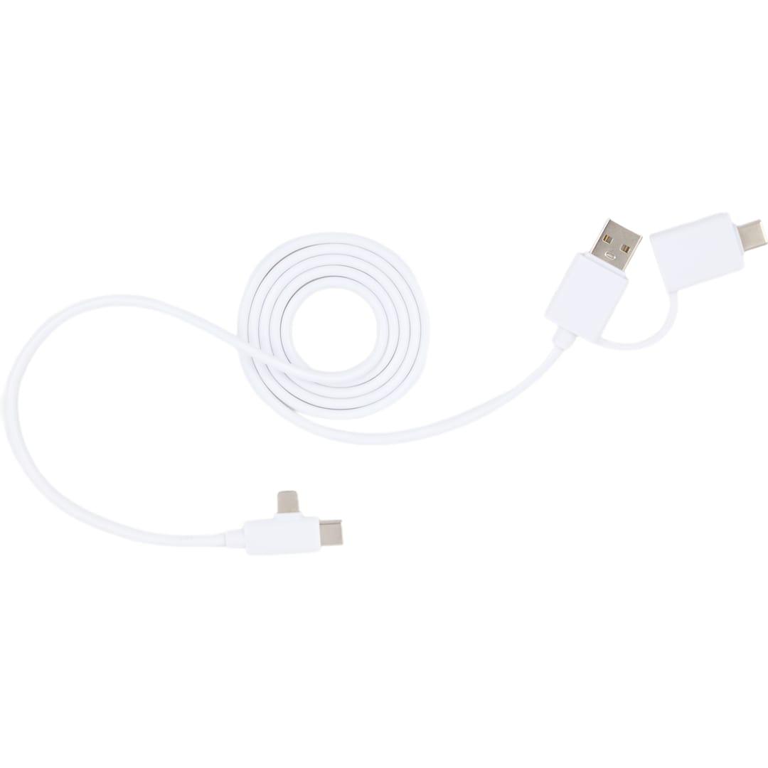 5-In-1 recycled long charging cable Black miniatura 13
