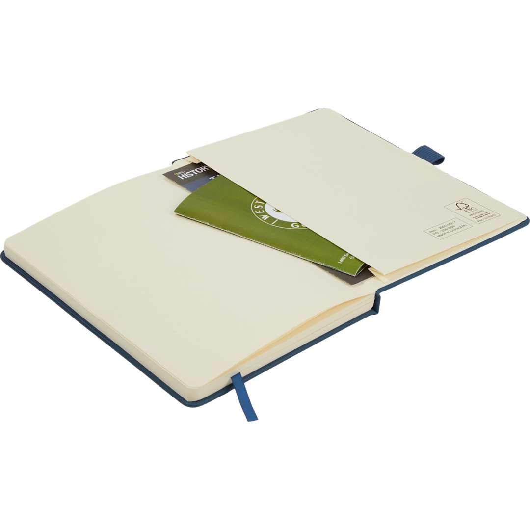 5.5X 8.5 fsc® recycled ribbed bound journal Black miniatura 17