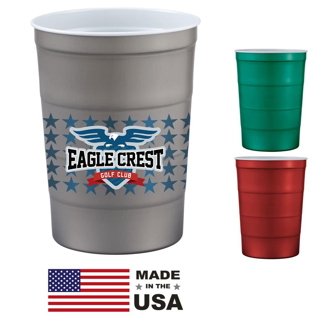 Recyclable steel chill-cups™ 16oz Grey miniatura 28