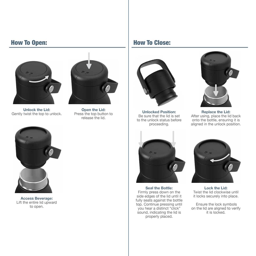 Explorer threadless recycled stainless bottle 25oz Black miniatura 13