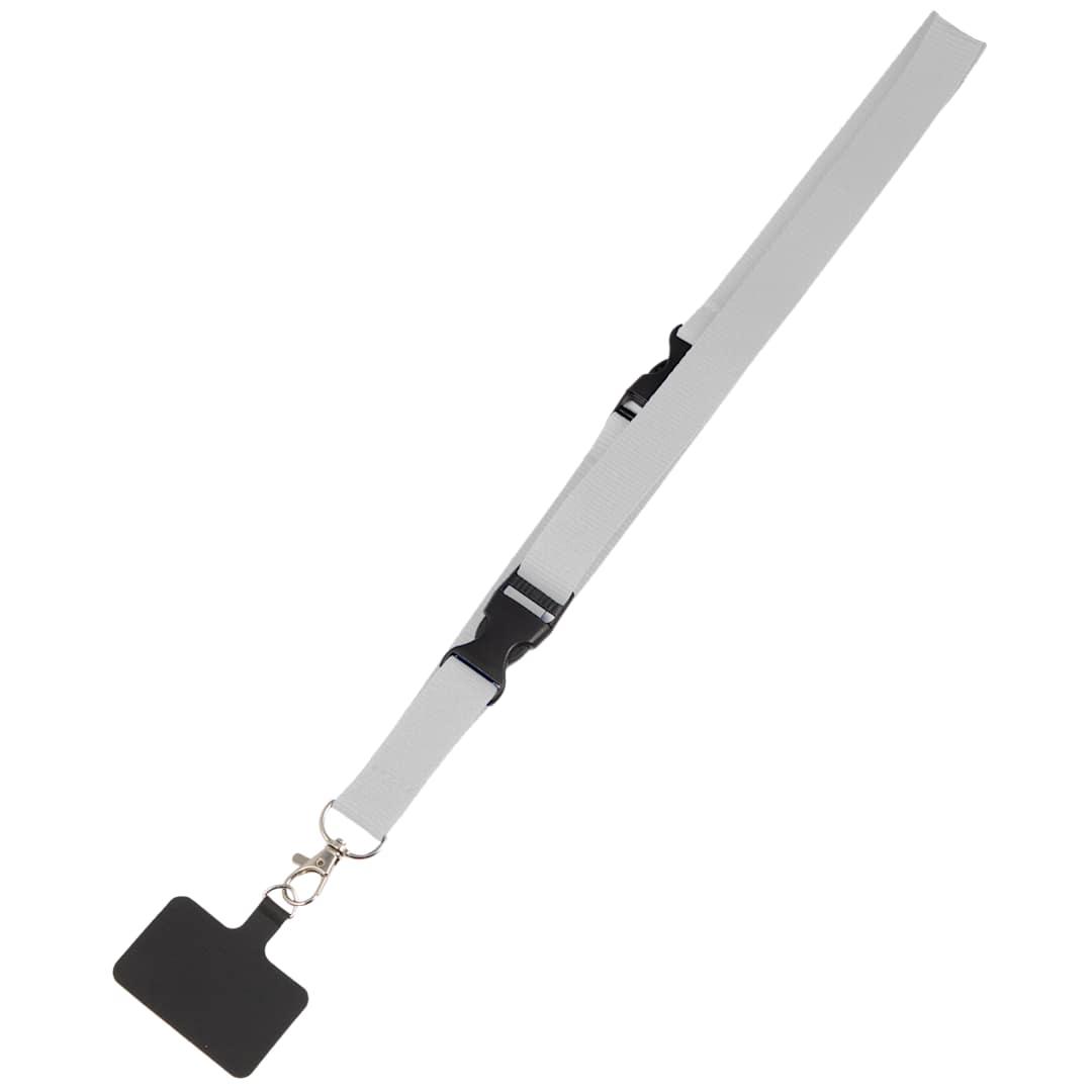 Adjustable recycled phone lanyard Black miniatura 34
