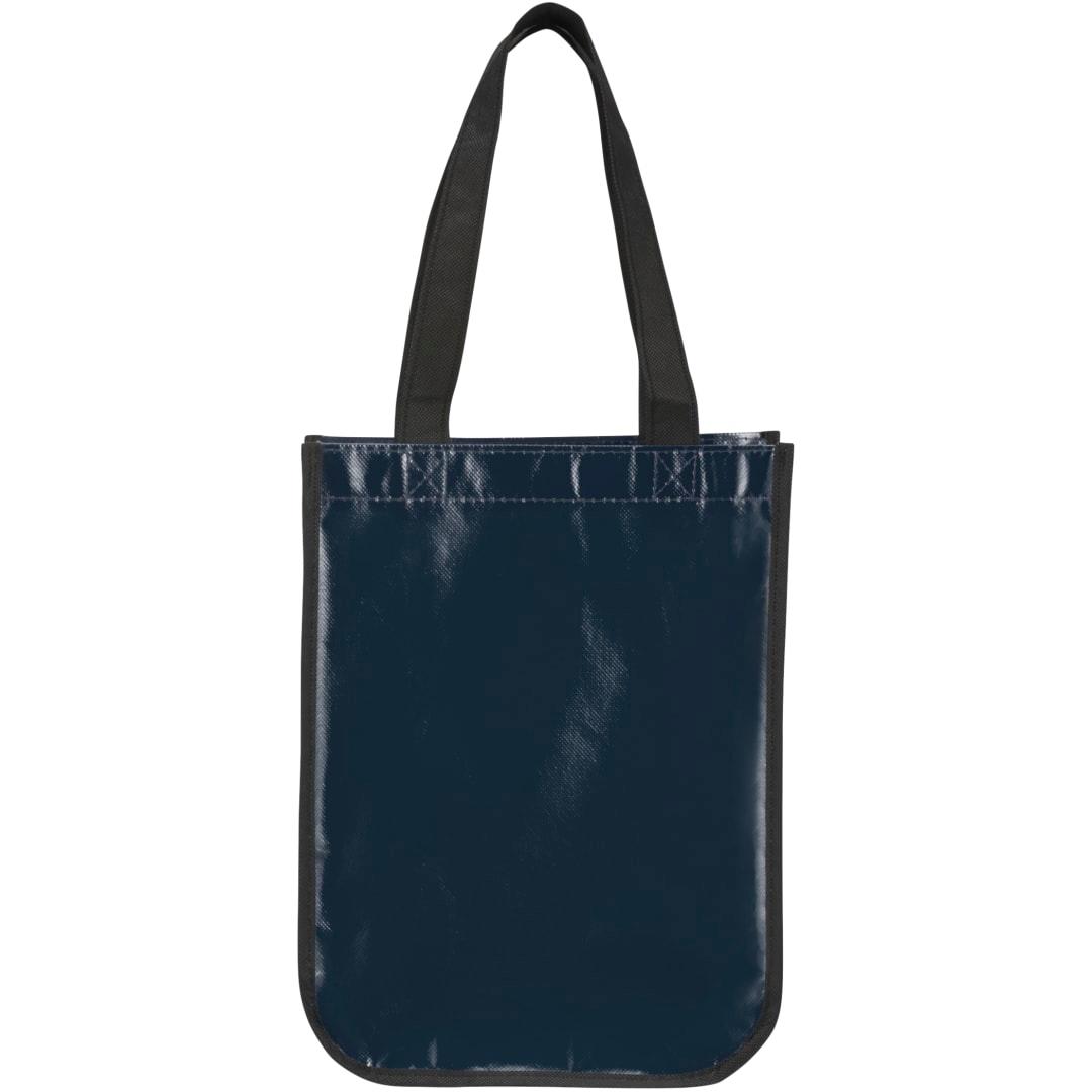 Gloss laminated non-woven gift tote Black miniatura 7