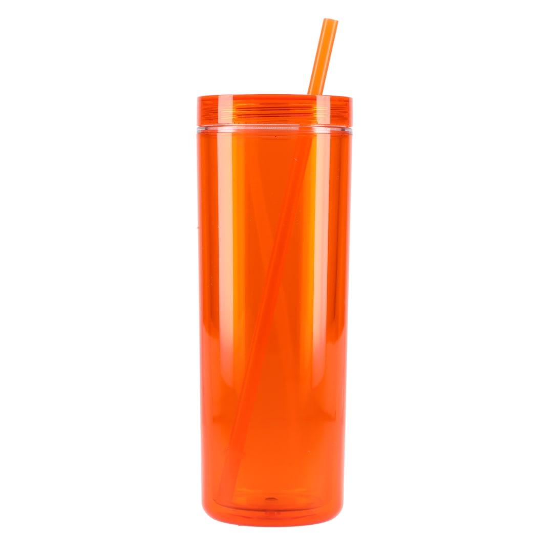 Chroma recycled acrylic straw tumbler 16oz Black miniatura 24