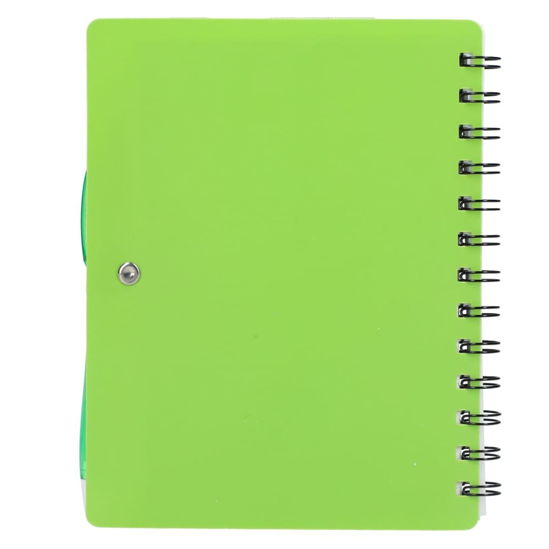 5 X 7 recycled dual pocket spiral notebook w pen Blue miniatura 9
