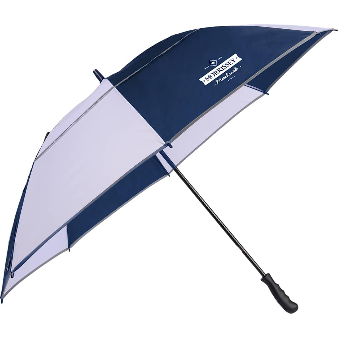 62 Rpet golf umbrella w/ reflective trim Black miniatura 35