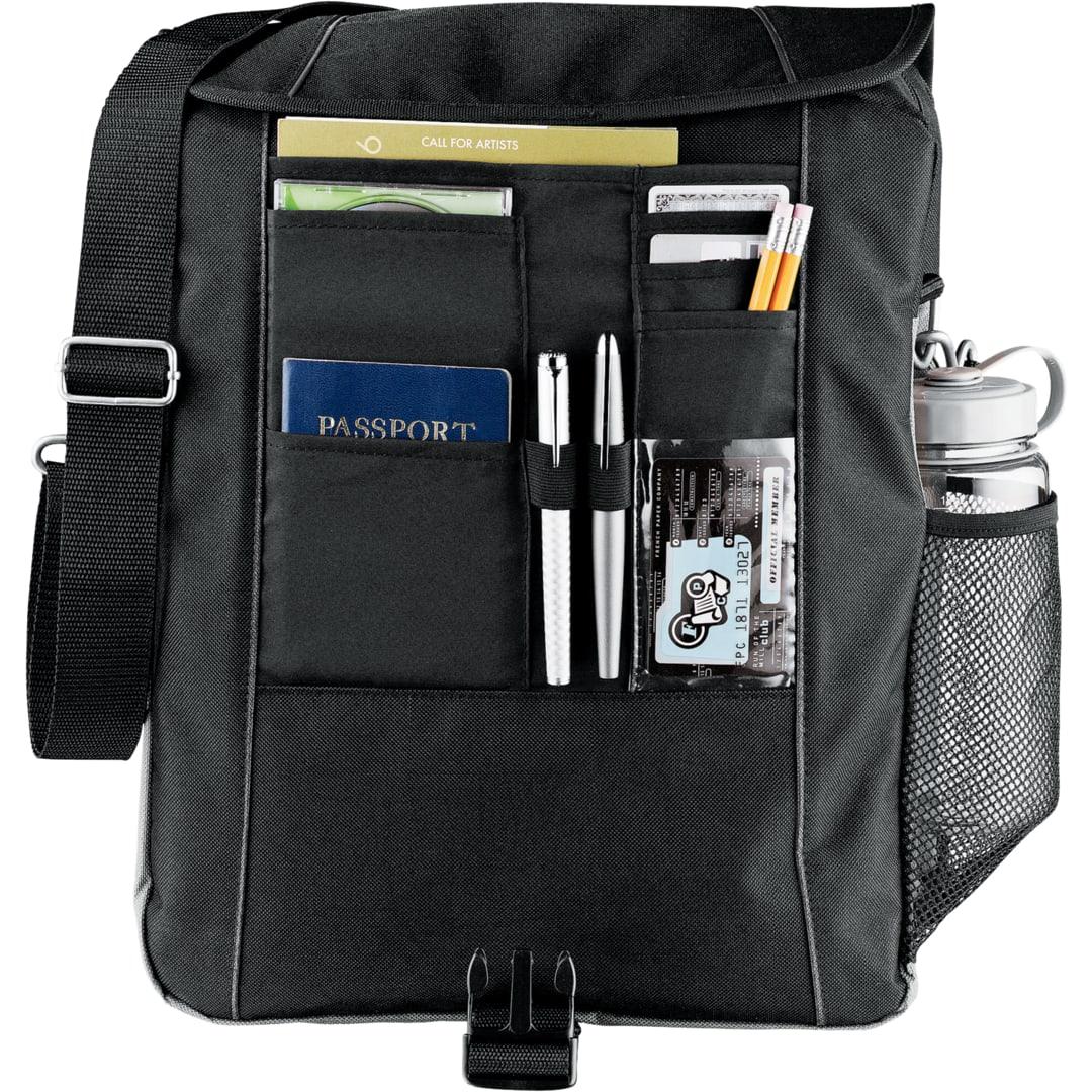 Verona vertical 15 computer briefcase Black front