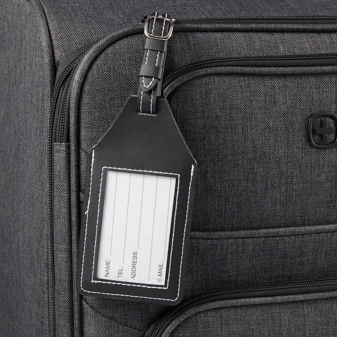 Wander & roam luggage tag w/ air tag holder Black miniatura 5