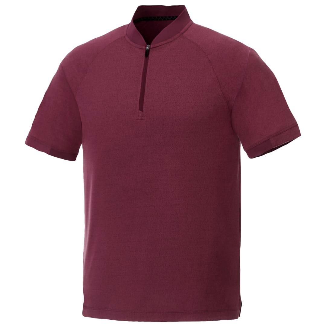 Mens kinport ss stand collar polo Wine miniatura 8