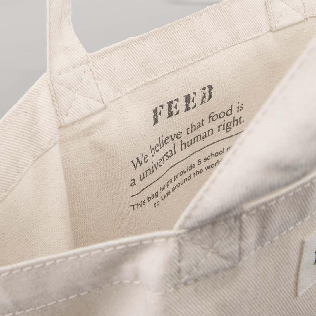 Feed organic cotton shopper tote Natural miniatura 3