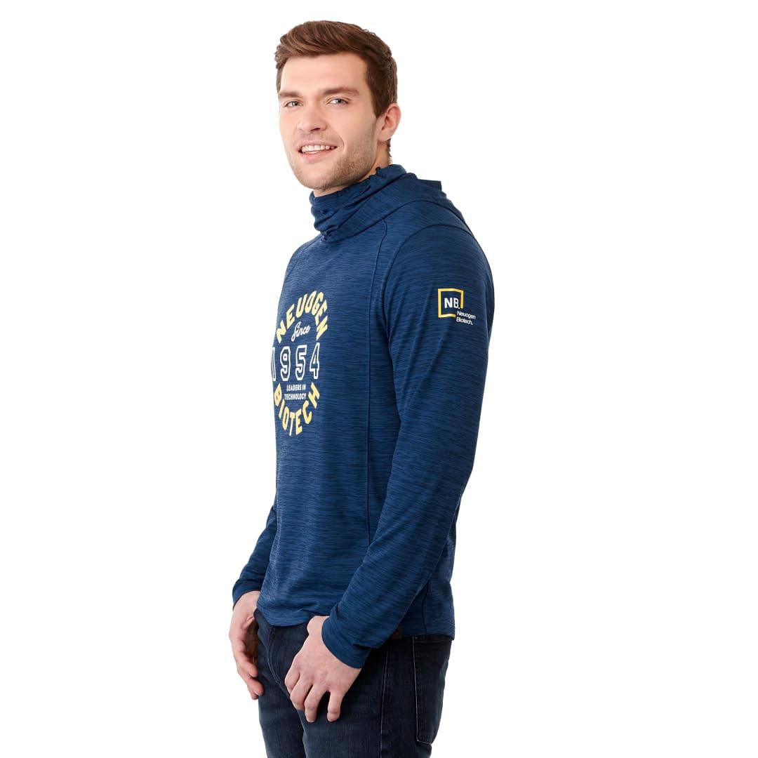 Mens sira eco knit hoody Blue miniatura 7