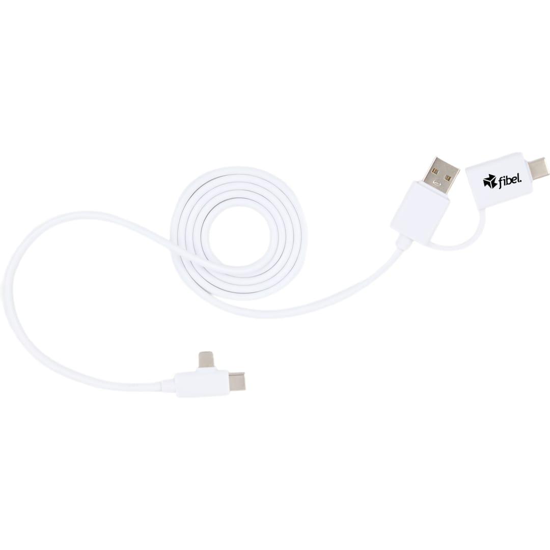 5-In-1 recycled long charging cable Black miniatura 14