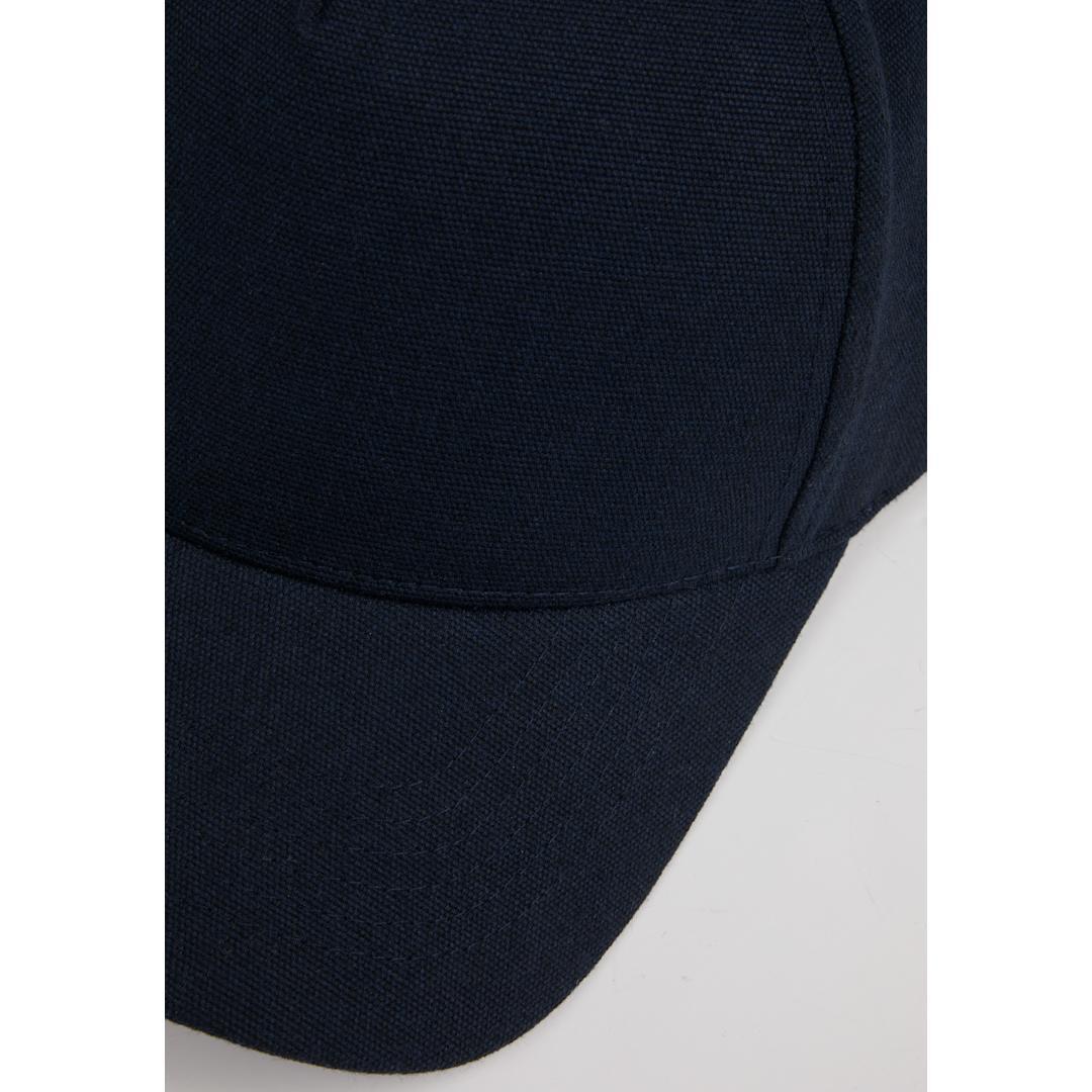 Recycled cotton canvas 5 panel ballcap - unisex Navy Blue miniatura 5