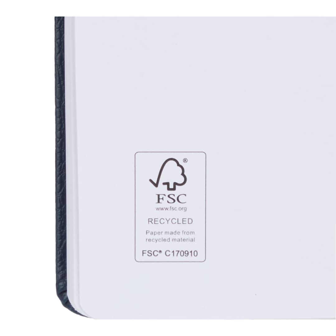 5 X 7 fsc® recycled pebble hard bound journal Black miniatura 12