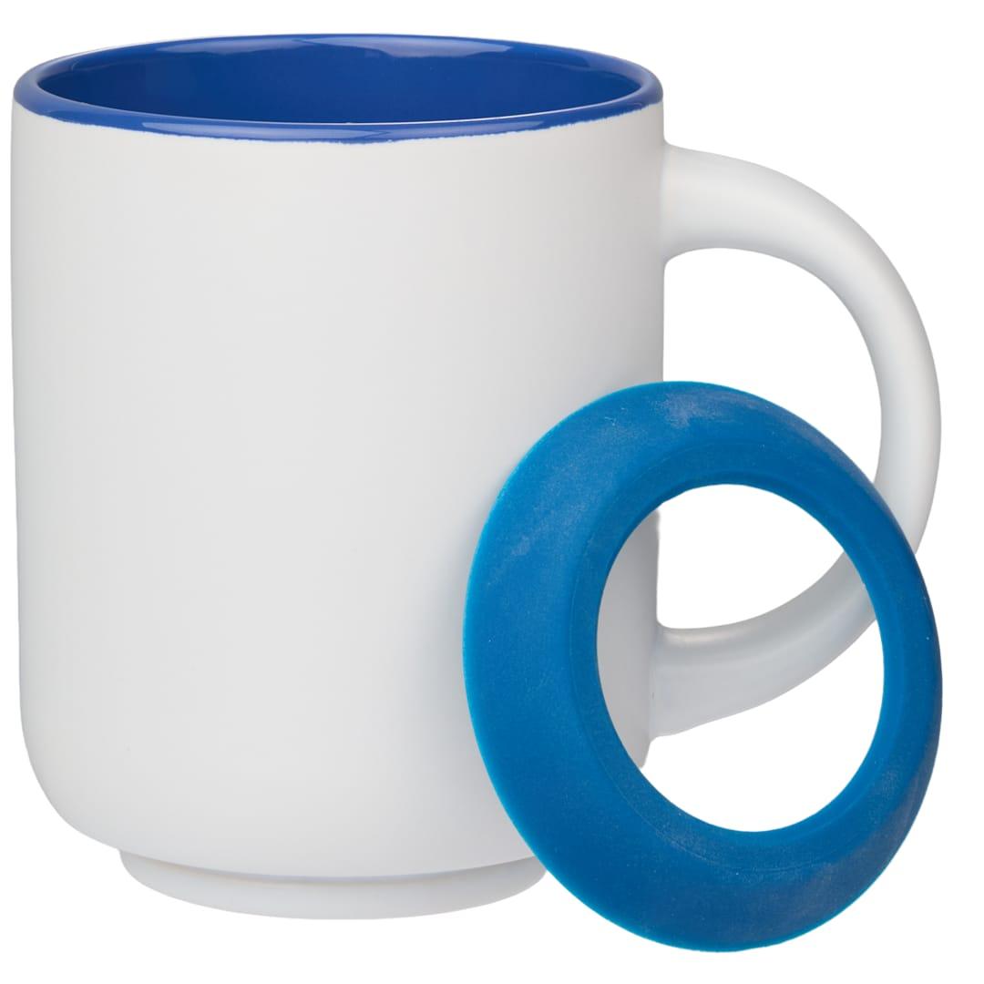Isaac ceramic mug w/ rubber bottom 14oz White thumbnail 8