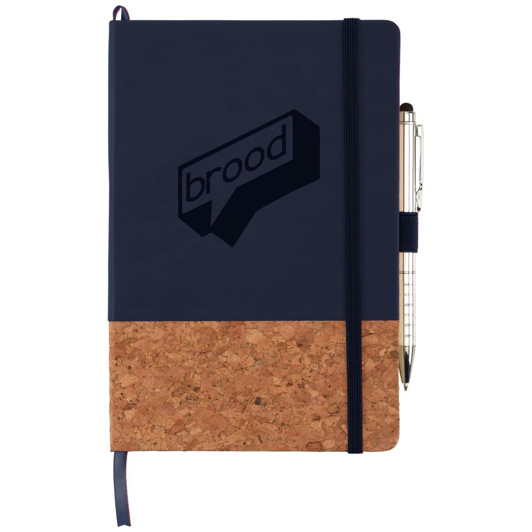 Fsc® mix 5.5 x 8.5 lucca cork hard bound journal Black miniatura 9