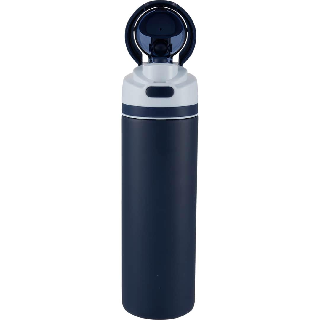 Elvin 28oz recycled stainless flip straw bottle Black miniatura 33