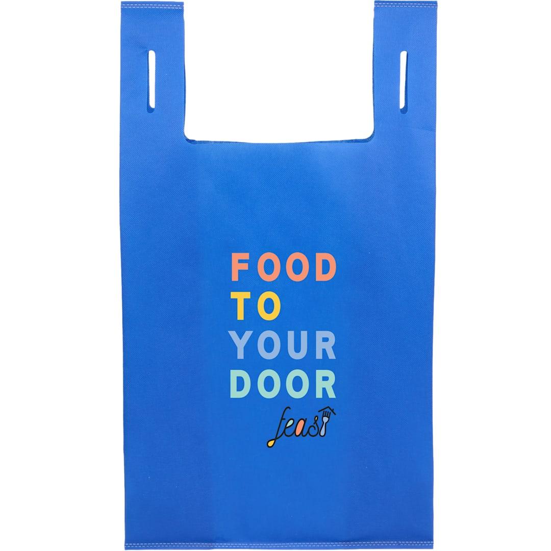Recycled non-woven t-shirt tote Black miniatura 12